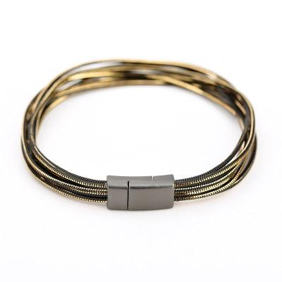 China FASHIONABLE new design link chain bracelets and multi-layer bracelets launch black channel bracelets women fashion jewelry for sale