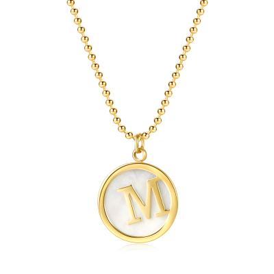 China YACHAN M Letter Shell Necklace Korean Version Fashion Latest Design Around Clavicle Pendant Chain For Women For Party for sale