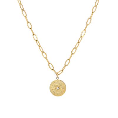 China Hiphop fashion lovely gold plated zircon stainless steel tasty necklace pendant for womem for girlfriends for sale