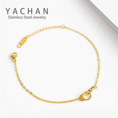 China European and American cute stainless steel fashion couples creative handcuffs factory direct soft bangle thin chain for sale