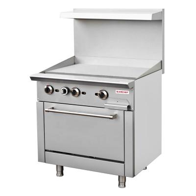 China Heavy Duty Stainless Steel Industrial Kitchen Oven Gas With Grill for sale