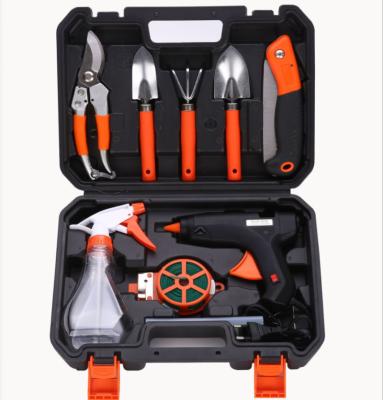 China Durable+Portable+Comfortable Handle 10 PCs Plastic Box Garden Tool Kit High Quality Multifunctional Garden Equipment and Mini Tools Garden DIY Tool for sale