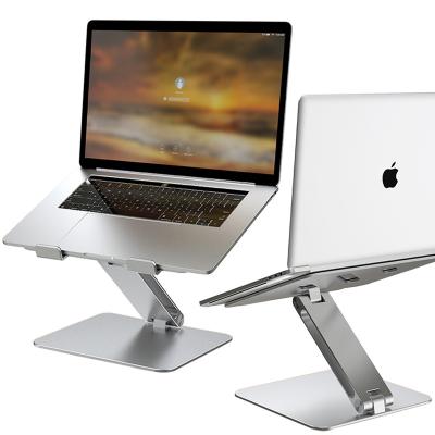 China Ergonomic Aluminum Laptop Stand Adjustable Laptop Stand Holder for Desktop Compatible for MacBook 10-15.6 inch for sale