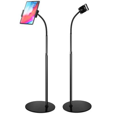 China Floor Adjustable Stand Universal Tablet Arm Tablet Stand, Height-Adjustable Long Gooseneck Stand for Smartphone and iPad for sale