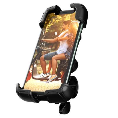 China Bike Phone Mount Mobile Phone Holder Adjustable Shatterproof Motorcycle Phone Mount For Universal Bike Bicycle Mount for sale