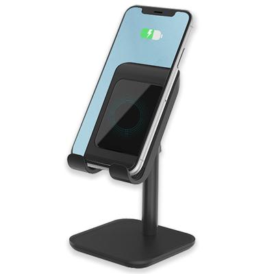 China ABS+Aluminum Universal Mobile Radio Charging Foldable Desktop Stand Tablet Stand Cell Phone Holder for iPhone 12 for sale