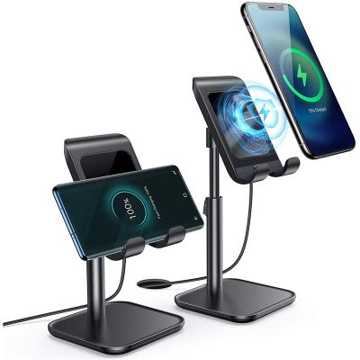 China Wireless Charger & Phone Holder For iPhone 10W Qi Wireless Charger Stand Charging Phone Holder Mobile Phone Wireless Desktop Radio Stand for sale