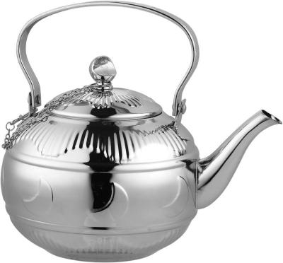 China Restaurant Tea House Coffee Pot Stainless Steel Viable Teapot Thickened Stove Top Whistling Teapot With Filter for sale