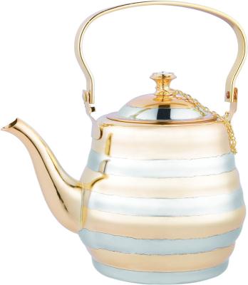 China Hot Selling Metal Teapot Set 1300cc/1600cc/1800cc Arabic Turkish Stainless Steel Teapot Viable for sale