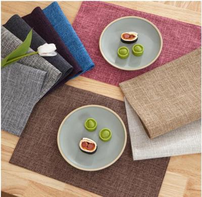 China American Style Lot Washed Cotton Fabric Place Mat Heat Insulation Linen Mat for sale