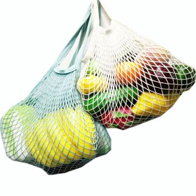 China High Quality Cheap Stretchable Shopping Net Product Cotton Folding Tote Bag For Fruit for sale