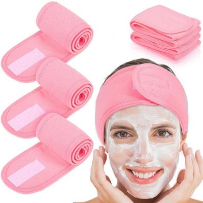 China Makeup Remover Cleansing Spa Stretchy Skin Care Brand Master Band Custom Logo Women Facial Hairband Towel Headband for sale