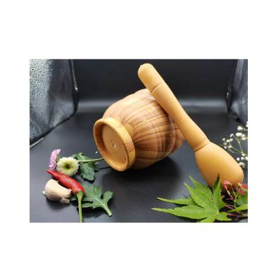 China Viable Creative Multifunctional Wooden Manual Crusher Garlic Pestle Set Reusable Kitchen Tool for sale