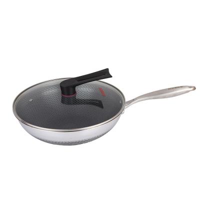 China Durable High Quality Stainless Steel Non Honeycomb Production Electromagnetic Stick Wok for sale