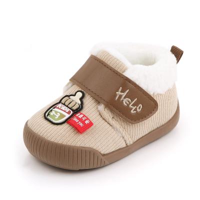 China New Arrival Cartoon Cotton Thermal Cute Thick Baby Shoes Non-slip Walking Shoes for sale