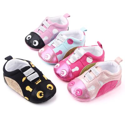 China New Arrival PU Baby Walking Shoes Baby Girls Lightweight Cute Cartoon Boys Shoes Kids Leather Sports Shoes for sale