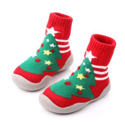 China Wholesale Anti-Smell Christmas Baby Toddler Kids Shoes Socks Shoes for sale