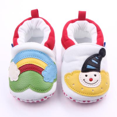 China Anti-odor factory supply custom design joker and rainbow pattern baby cotton shoes for sale