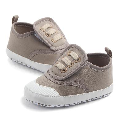 China Anti-odor new arrival big hook&loop design canvas baby sport walking shoes for sale