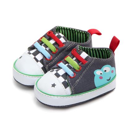 China Anti-odor baby canvas shoes children safety cute soft unique shoes first walk baby shoes for sale