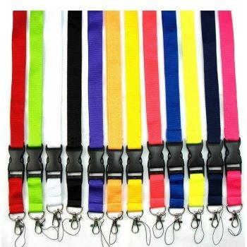 China Key Colorful Empty Plain For Keys Phone Neck Strap Arming Rope Badge Holders Keychains Lanyard Rope for sale