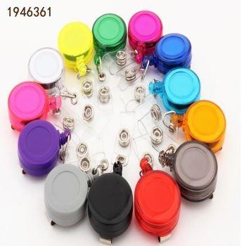 China Luggage 20 Colors Retractable Pull Badge Holder Reels Ring Chain Clips Main Office Supplies School Students ID Lanyard for sale