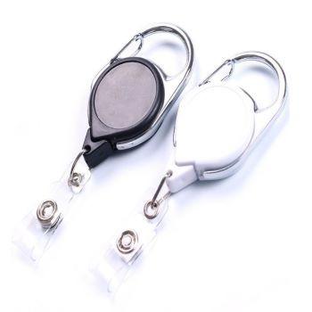 China Retractable Luggage 1PC Metal Badge Reel For Name ID Card Holder Students Bus Pass Card Badge Holder Rope School Office Supplies for sale