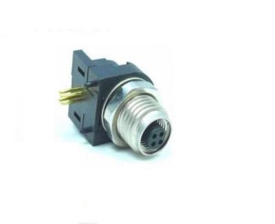 China Power m5 4pin front female mounting surface panel PCB socket receptacle receptacle cable waterproof circular connector for sale