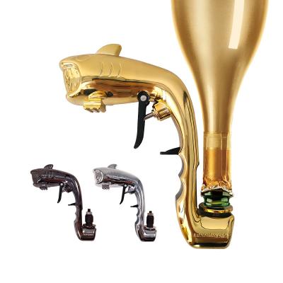 China 2022 Popular New Product Gun Plastic ABS Plastic Champagne Shark Dolphin Metal Gun Beer Beverage Sprayer Bar Nightclub Wedding Anniversary for sale