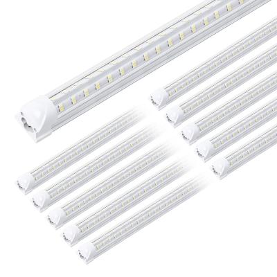 China High 72W/96W/120W 6500K LED Warehouse Indoor Lighting V Shaped Store Lights Linkable 8FT Integrated T8 Led Tube Light for sale