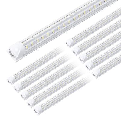 China 8 Feet Warehouse 120W 6500k Led Tubes V Shape Integrated Cooler Door Light , Linkable Double Row V Shape LED Built-In Fixtures for sale