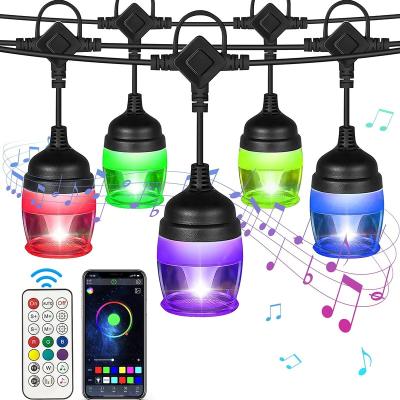 China Waterproof 12.5m IP65 RGB LED Decoration Light String with Music APP Remote Control Timing for Christmas Garden Light Holiday Light for sale