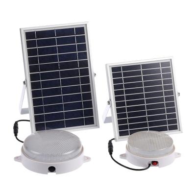 China Waterproof Outdoor Application IP65 LED Ceiling Light Battery Solar Panel Battery Lifetime IP65 15W 20W 25W Lithum Long 5 Year Warranty for sale