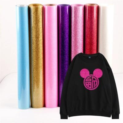 China Textiles Cotton Fabric Washable Glitter Maker Heat Press Transfer Glitter Metallic Iron On For Clothing T-shirt for sale