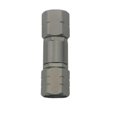 China RF Communication Test Stainless Steel Compression Joint Fixing Male Thread 2.4 Thread OD Male To 1.85 Male Adapter for sale