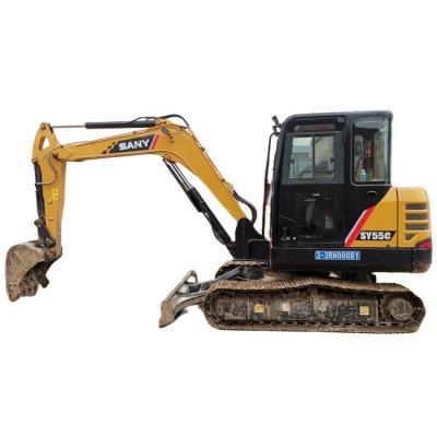 China Used Sany SY55 Mini Excavator with Crawler Chain Operating Weight 5780 KG in Shanghai for sale