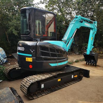 China Excavadora mini Kobelco SK55 usada de 5 toneladas em Xangai Peso operacional 5290KG à venda