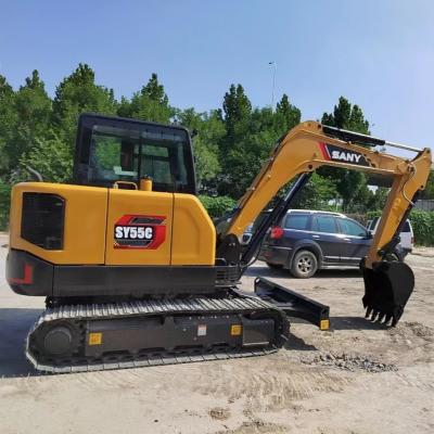 China 36 kW SANY SY55 Minibagger 5,78 TON Crawler Digger mit fortschrittlicher Technologie zu verkaufen