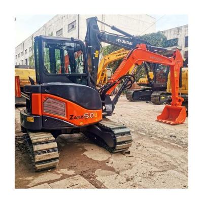 Chine En bon état, japonais, mini-excavateur Hitachi ZX50U d'occasion de 5 tonnes, original, avec plateau en caoutchouc. à vendre