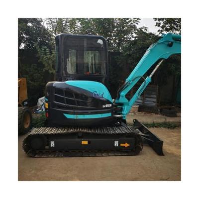 China SK55SR Excavadora Crawler Kobelco Mini Excavadora de 5 toneladas com sapatos de borracha em Xangai à venda