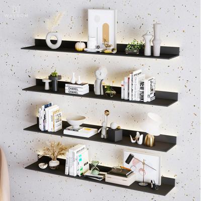 China Spenser 3 Tier Floating Drawer Ledge Shelf Plant With Led In Place Box Decorative Shelving Target Lights For Under Wall Mounted TV for sale