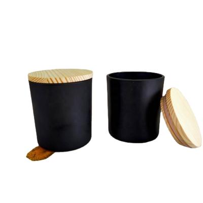 China Home Decoration Classic Custom Black Glass Candle Holder With Lid for sale