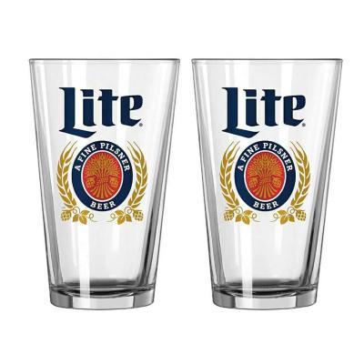 China Wholesale Classic Logo Colored Ale Printing Custom Pint Spray Glass Yard for sale