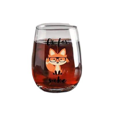 China Wholesale Custom Printing Stemless Logo Stemless Wine Glasses Personalized for sale