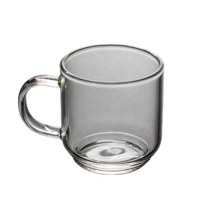 China Sustainable Wholesale Handmade Borosilicate Glass Mug for Tea and Coffee for sale