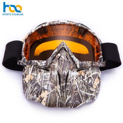 China Full Motor Manufacturer Water Transfer Printing Design Face Mask Ski Snow Goggles for sale