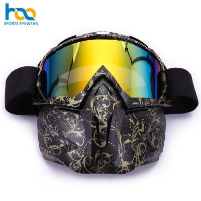 China Wholesale Snowarding Windproof Skiing Eyewear Racing Snow Ski Goggles Full Glass Motorcycle Sunglasses Face Mask for sale