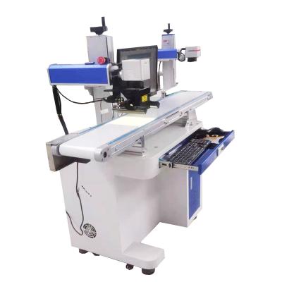 China Laser Marking Cheapest Cabinet Type With Assembly Line 20w 30w CCD Laser Marking Machine Video Marking Machine for sale