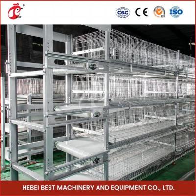 China Anti Corrosion Chicken Battery Cage 160 Birds Capacity 100khg Weight Rose for sale