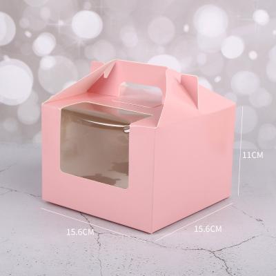 China Wholesale Recyclable Stain Food Container Dessert Box Cupcake Christmas Boxes For Cookie Cake For Valentine's Day Gift Box for sale